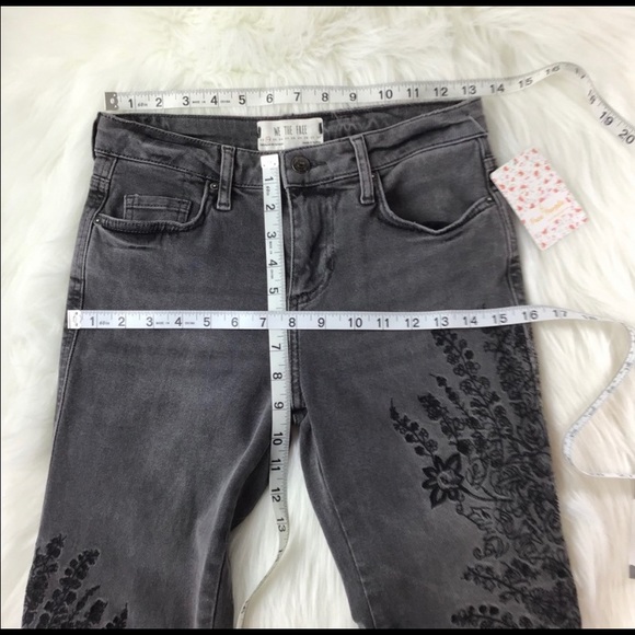 Free People Embroidered Girlfriend Jeans - Picture 3 of 8